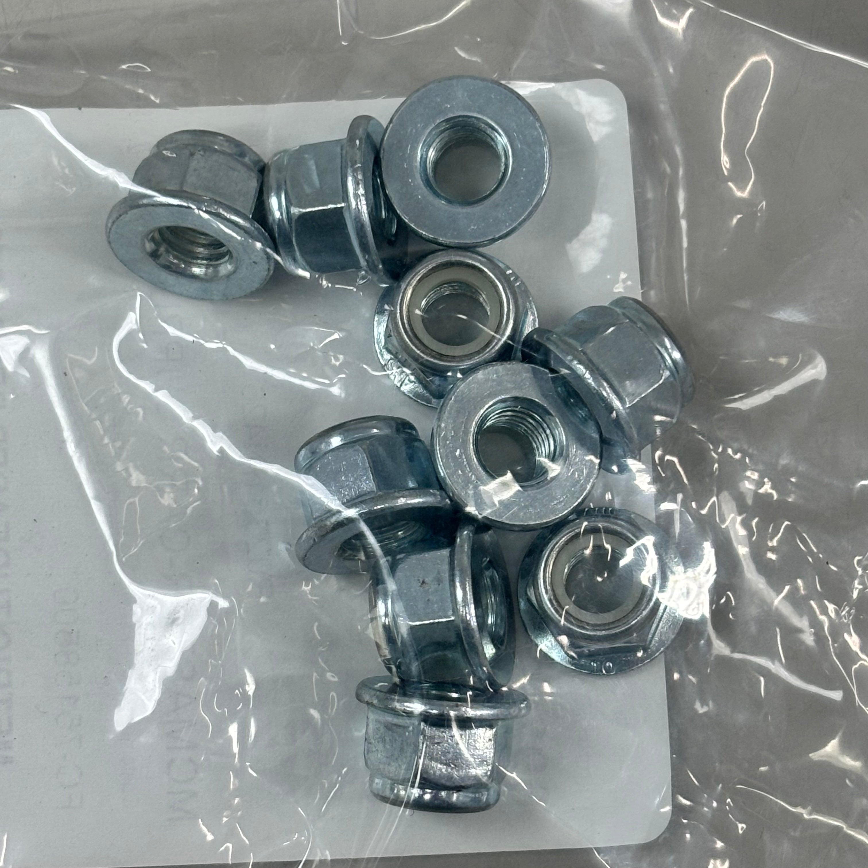 METRIC THREADED (3 PACK, 10 EACH)Nylon Insert Flange Nuts M 8 DIN Chrome 6926-10