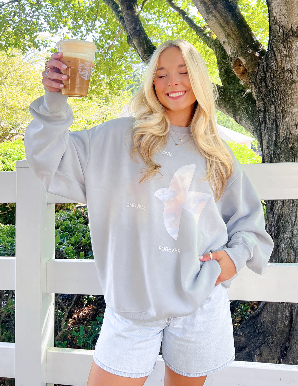 His Love Endures Forever Unisex Crewneck