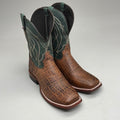 Tony Lama Tapadera Walnut Elephant Print Cowhide Style #TL317 Men's Size 10 EE