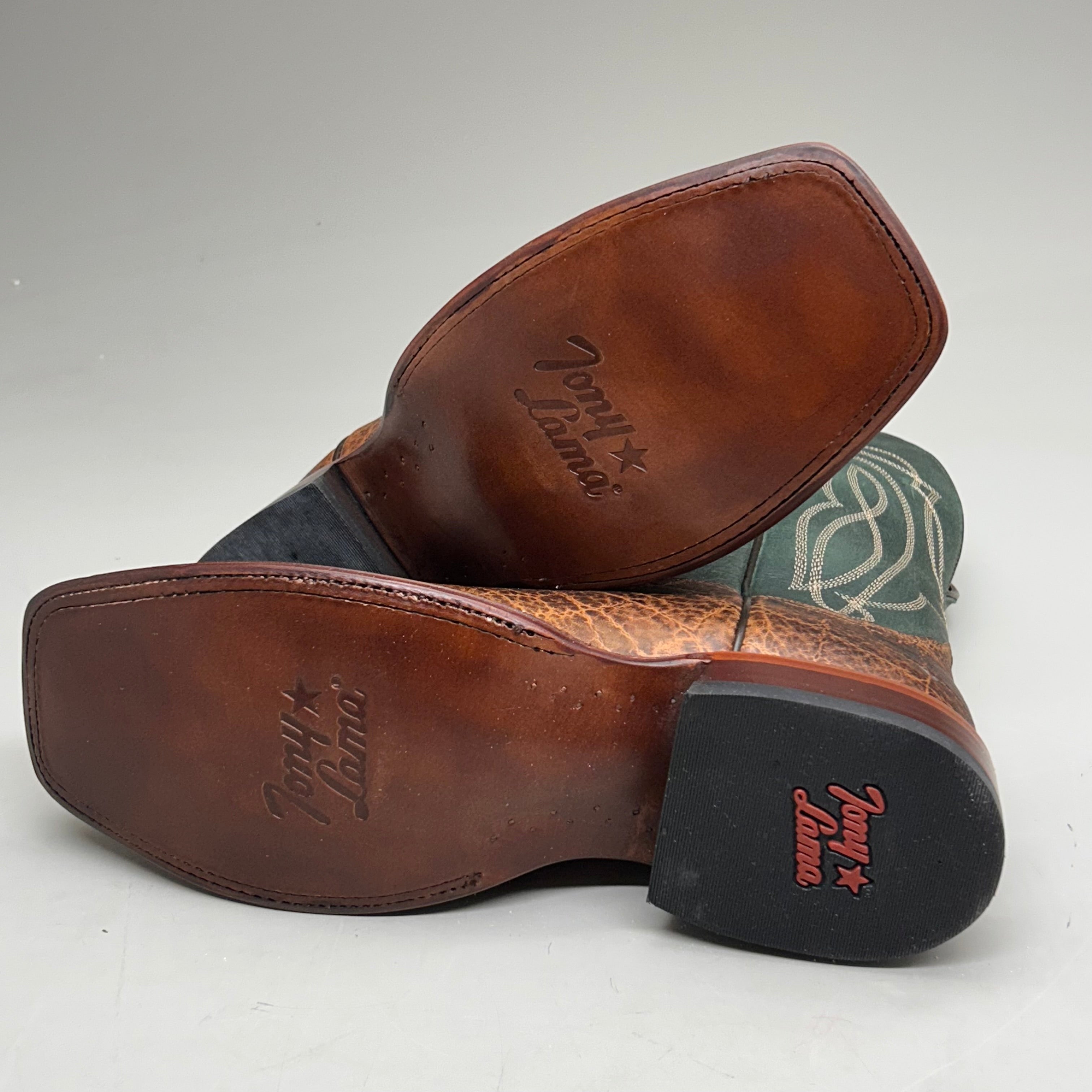Tony Lama Tapadera Walnut Elephant Print Cowhide Style #TL317 Men's Size 11 EE