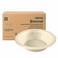 16 Oz Round Bagasse Compostable Bowls – 500 Pcs, 100% Sugarcane Pulp, Biodegradable, Durable for Hot & Cold Foods, Microwave Safe