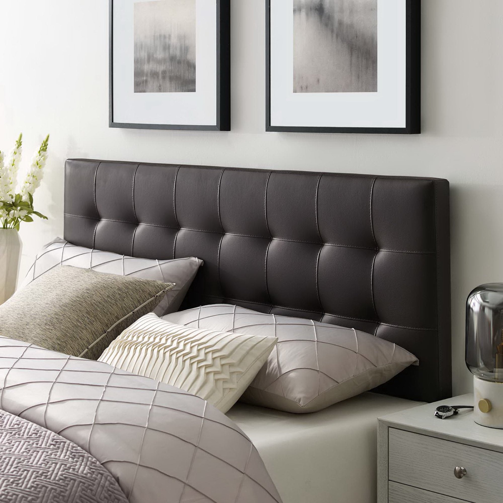 Lily Upholstered Vinyl King Headboard by Modway