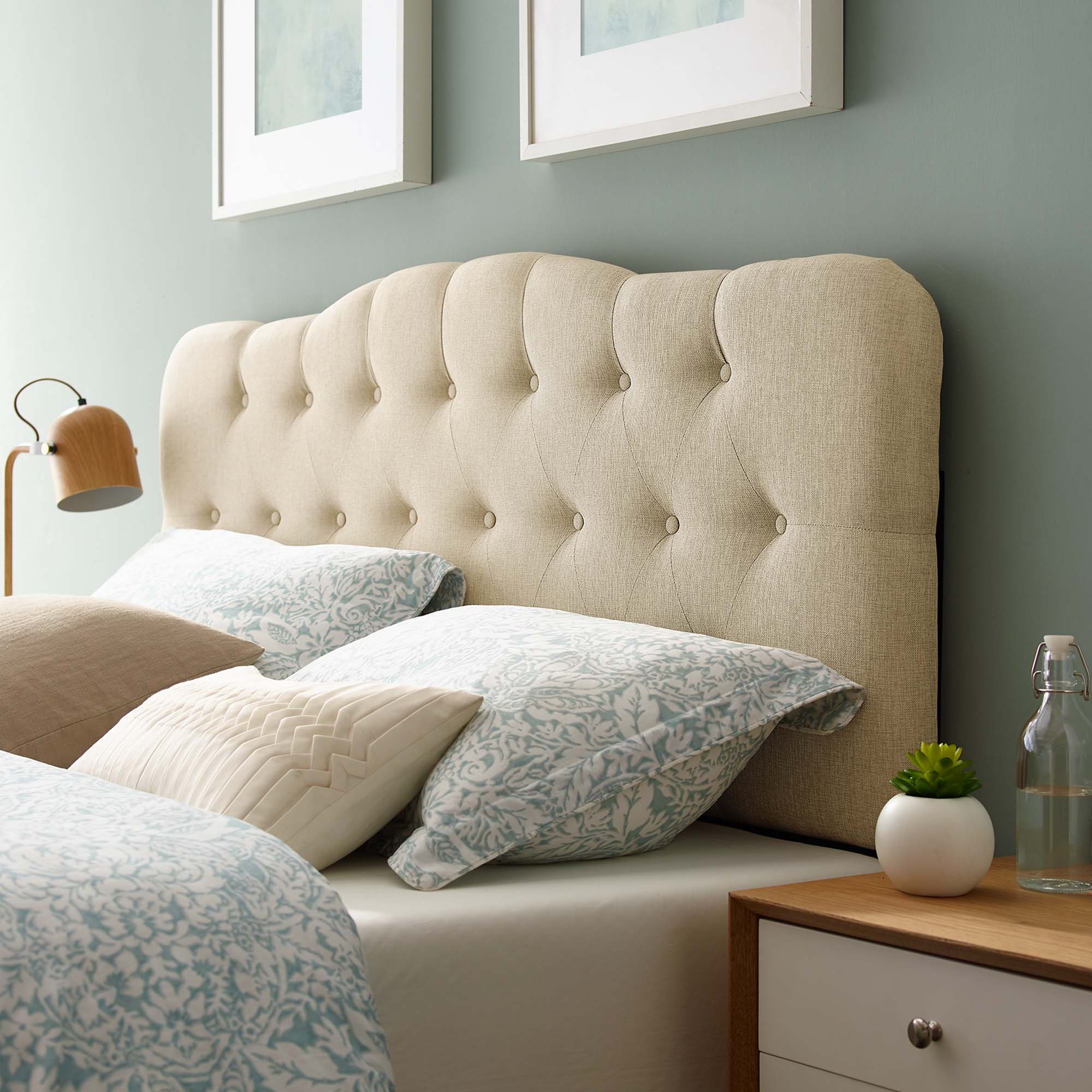 Annabel Upholstered Fabric Queen Headboard by Modway