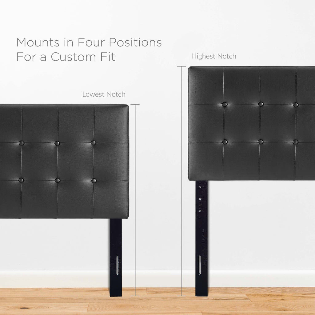 Emily Upholstered Vinyl Twin Headboard by Modway