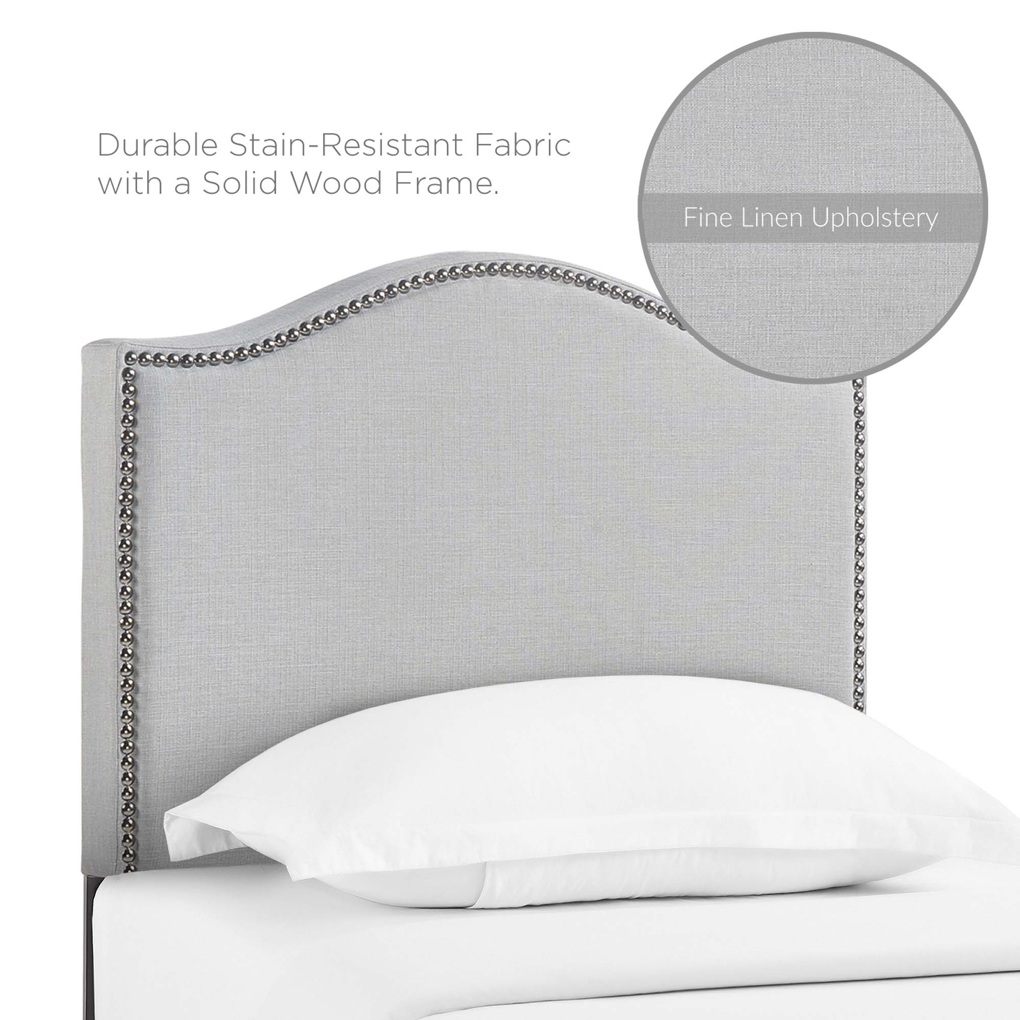 Curl Nailhead Upholstered Twin Headboard by Modway