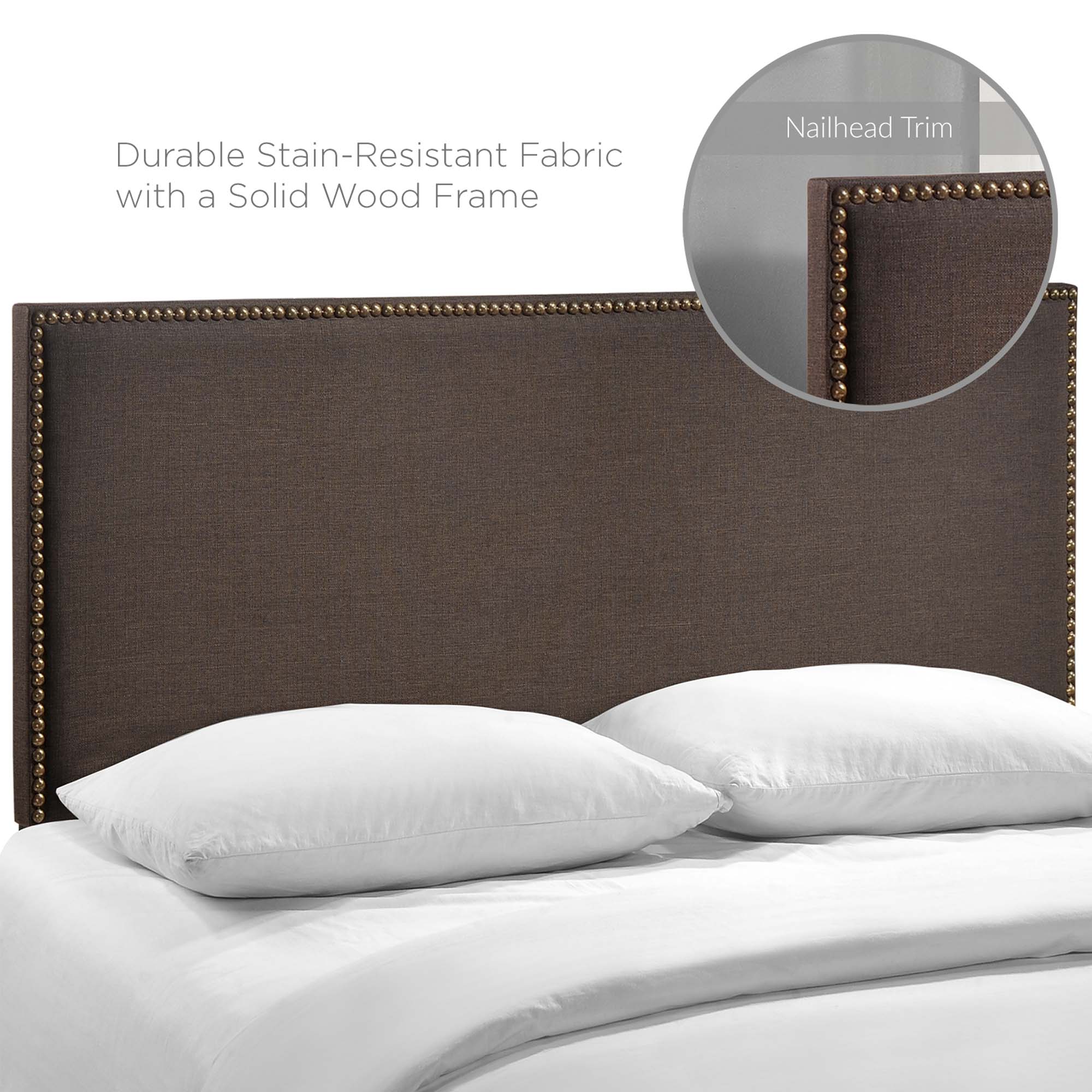 Region Nailhead Upholstered Queen Headboard by Modway