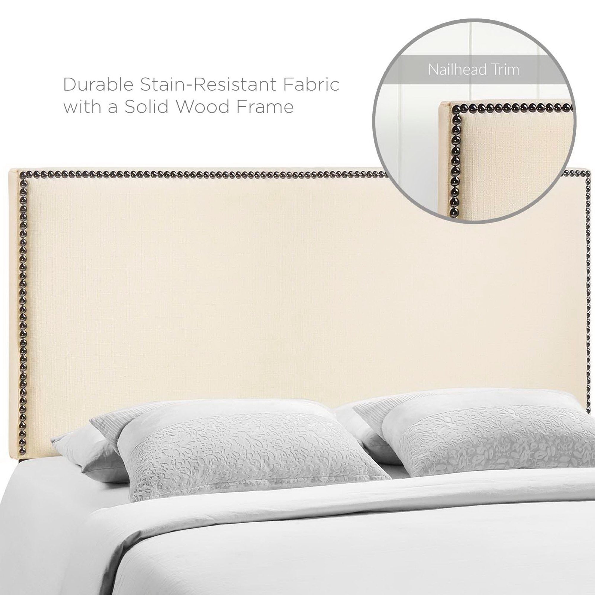 Region Nailhead Upholstered Queen Headboard by Modway