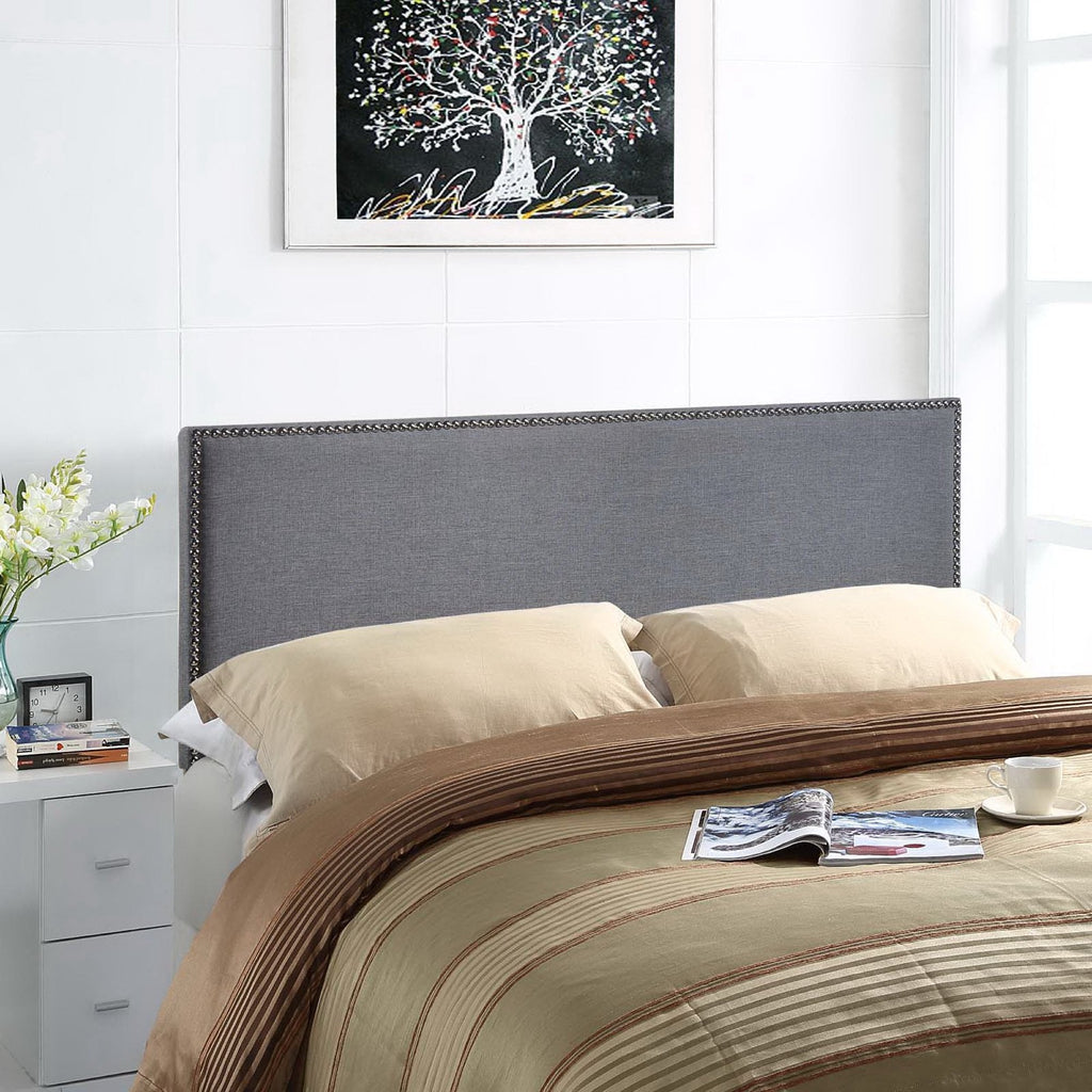 Region Nailhead Upholstered Queen Headboard by Modway