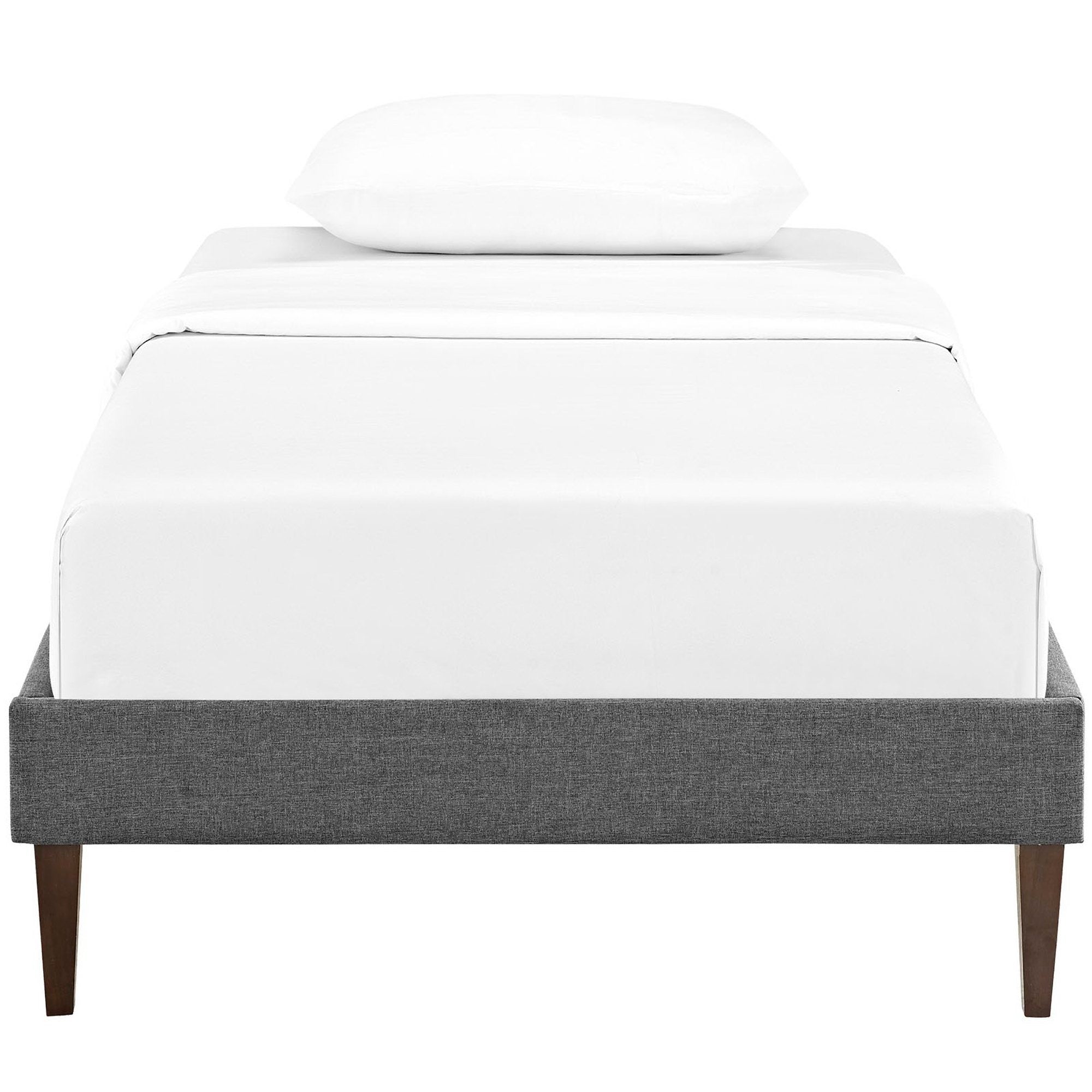 Sharon Fabric Twin Bed Frame with Squared Tapered Legs by Modway