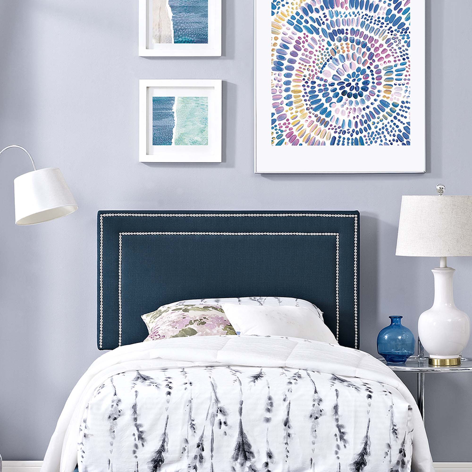 Jessamine Upholstered Fabric Twin Headboard by Modway