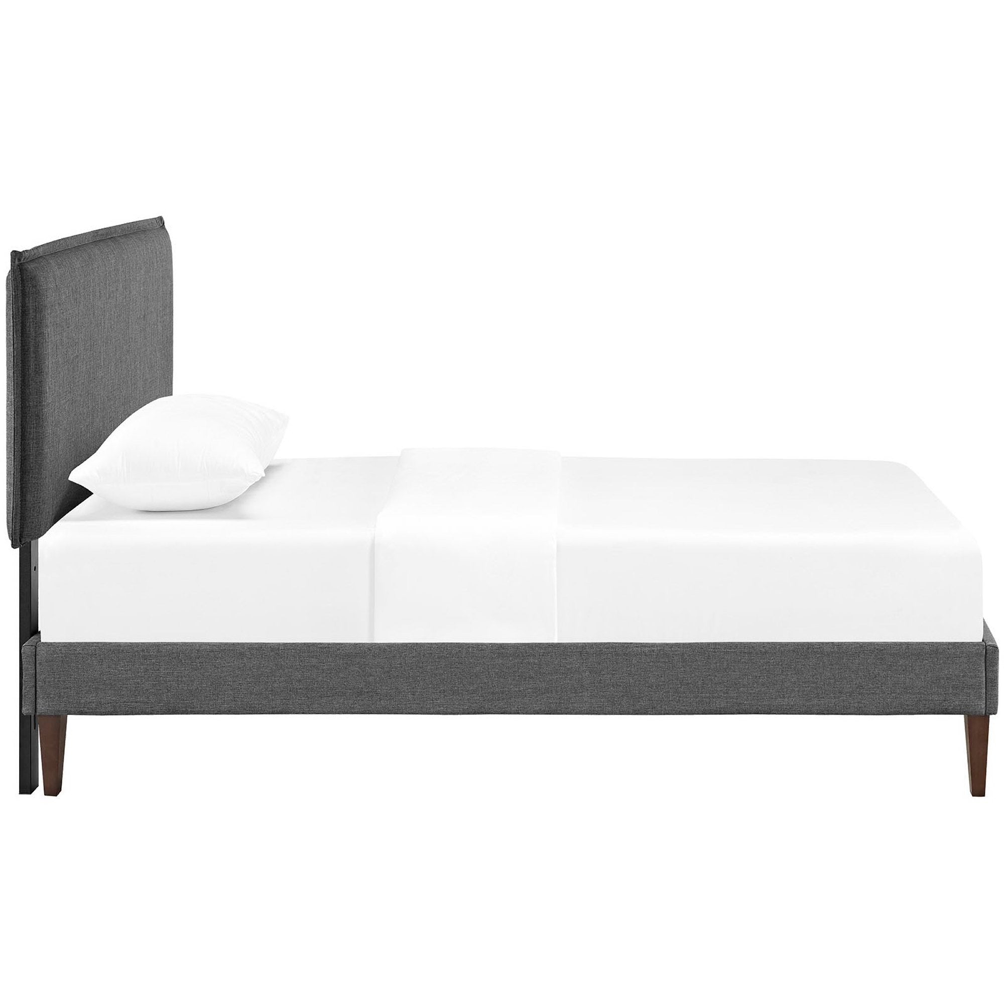 Camille Fabric Twin Platform Bed with Squared Tapered Legs by Modway
