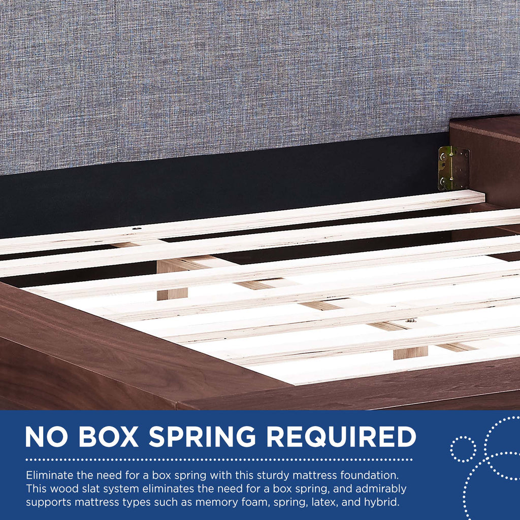 Freja Fabric Queen Platform Bed by Modway