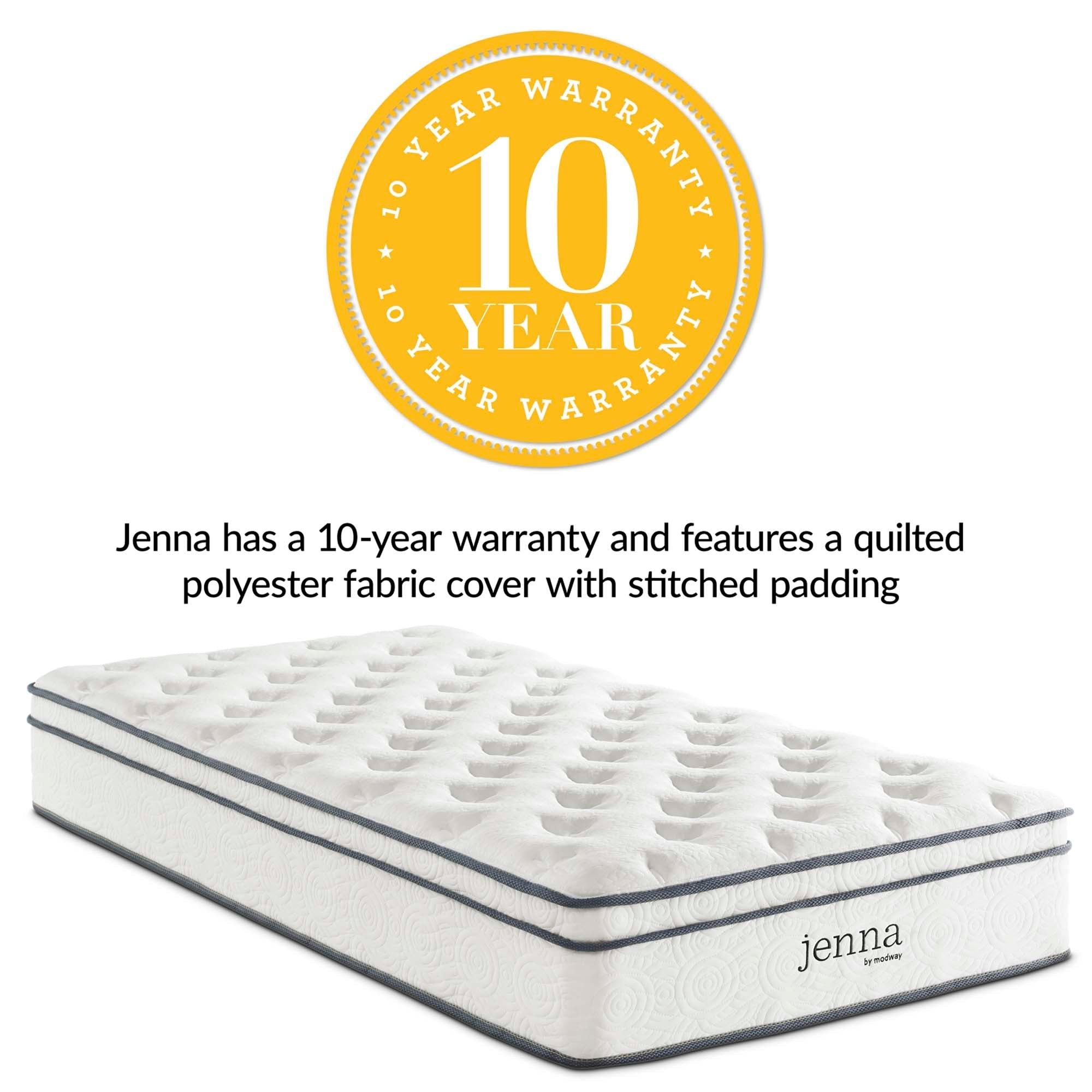 Jenna 10" Innerspring and Foam Mattress by Modway