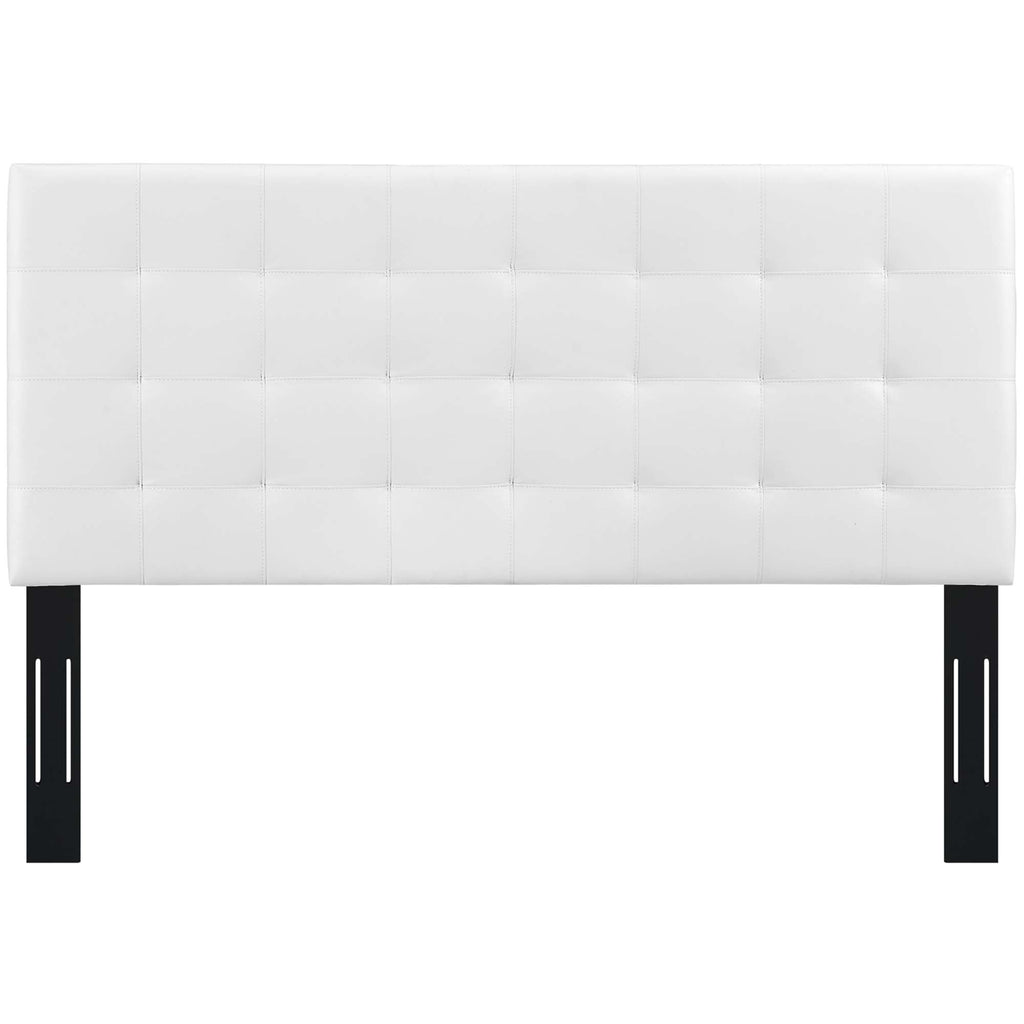 Paisley Tufted Upholstered Faux Leather King and California King Headboard