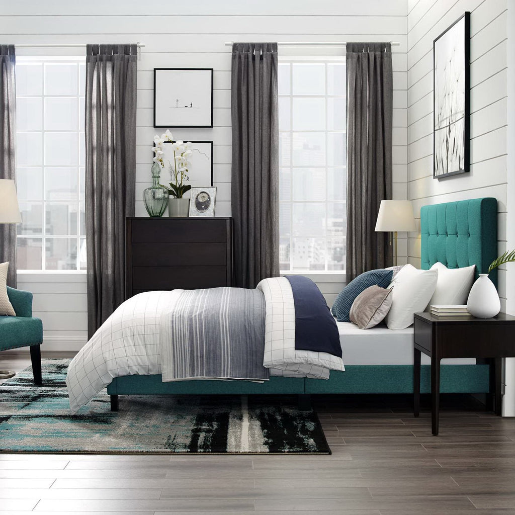 Melanie Tufted Button Upholstered Fabric Queen Platform Bed by Modway