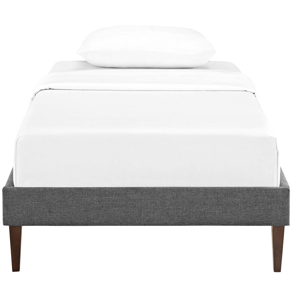 Tessie Fabric Twin Bed Frame with Squared Tapered Legs by Modway