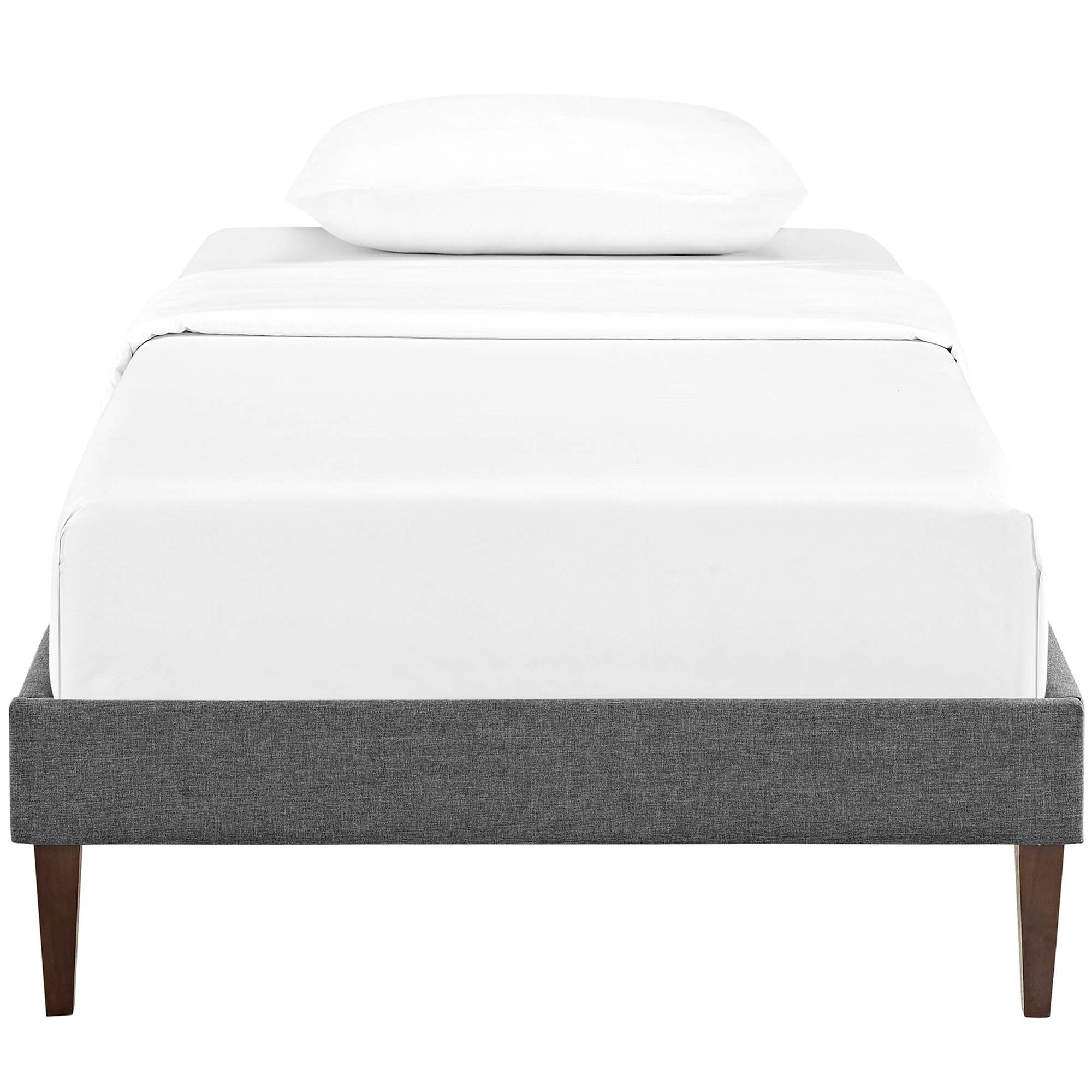 Tessie Fabric Twin Bed Frame with Squared Tapered Legs by Modway
