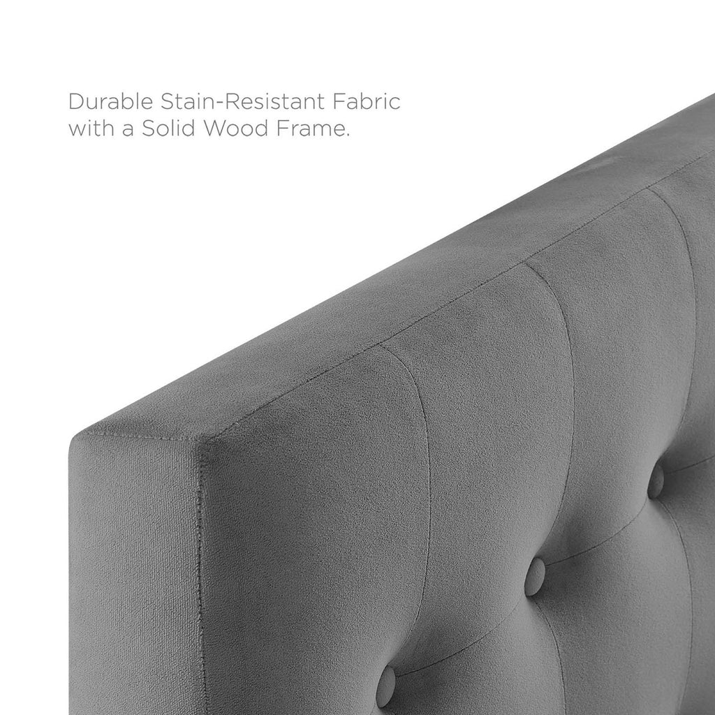 Emily Biscuit Tufted Performance Velvet Twin Headboard