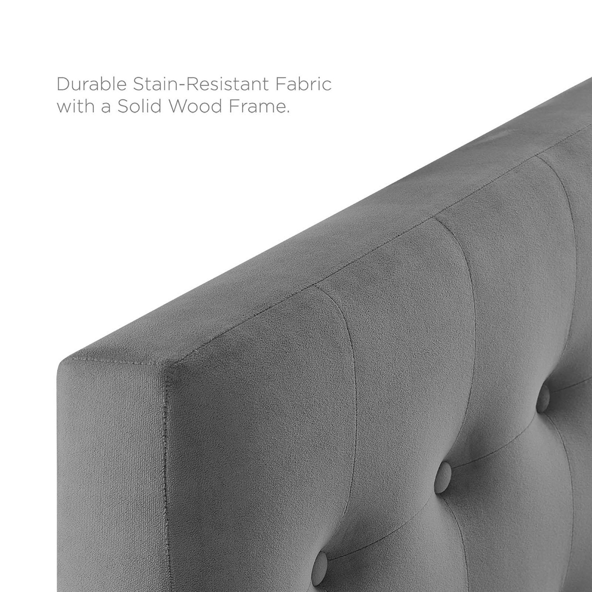 Emily Biscuit Tufted Performance Velvet Twin Headboard