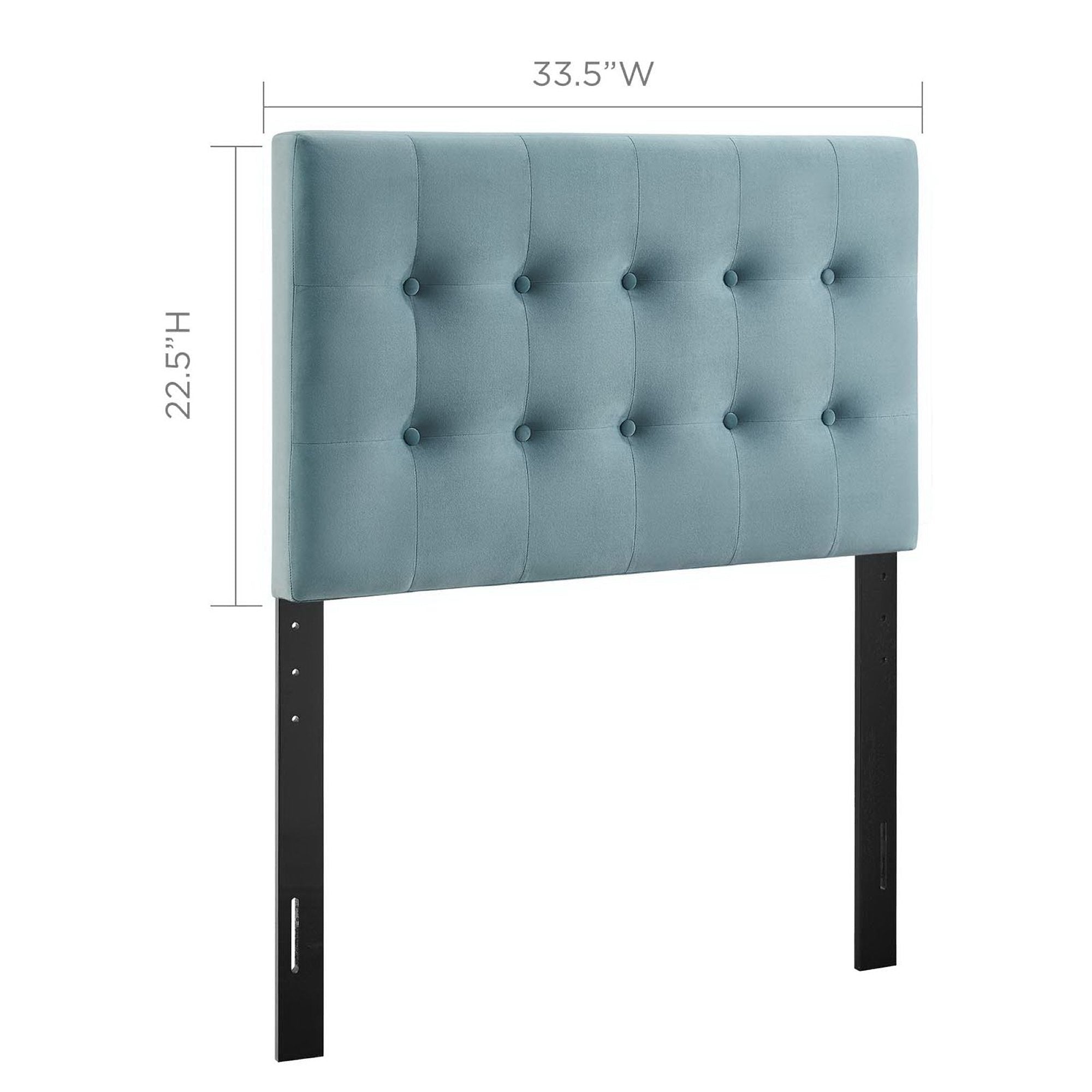 Emily Biscuit Tufted Performance Velvet Twin Headboard