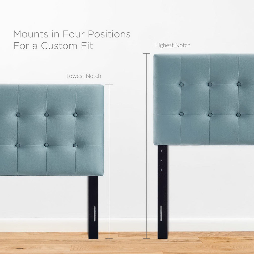 Emily Biscuit Tufted Performance Velvet Twin Headboard