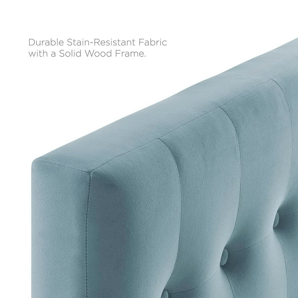 Emily Biscuit Tufted Performance Velvet Twin Headboard