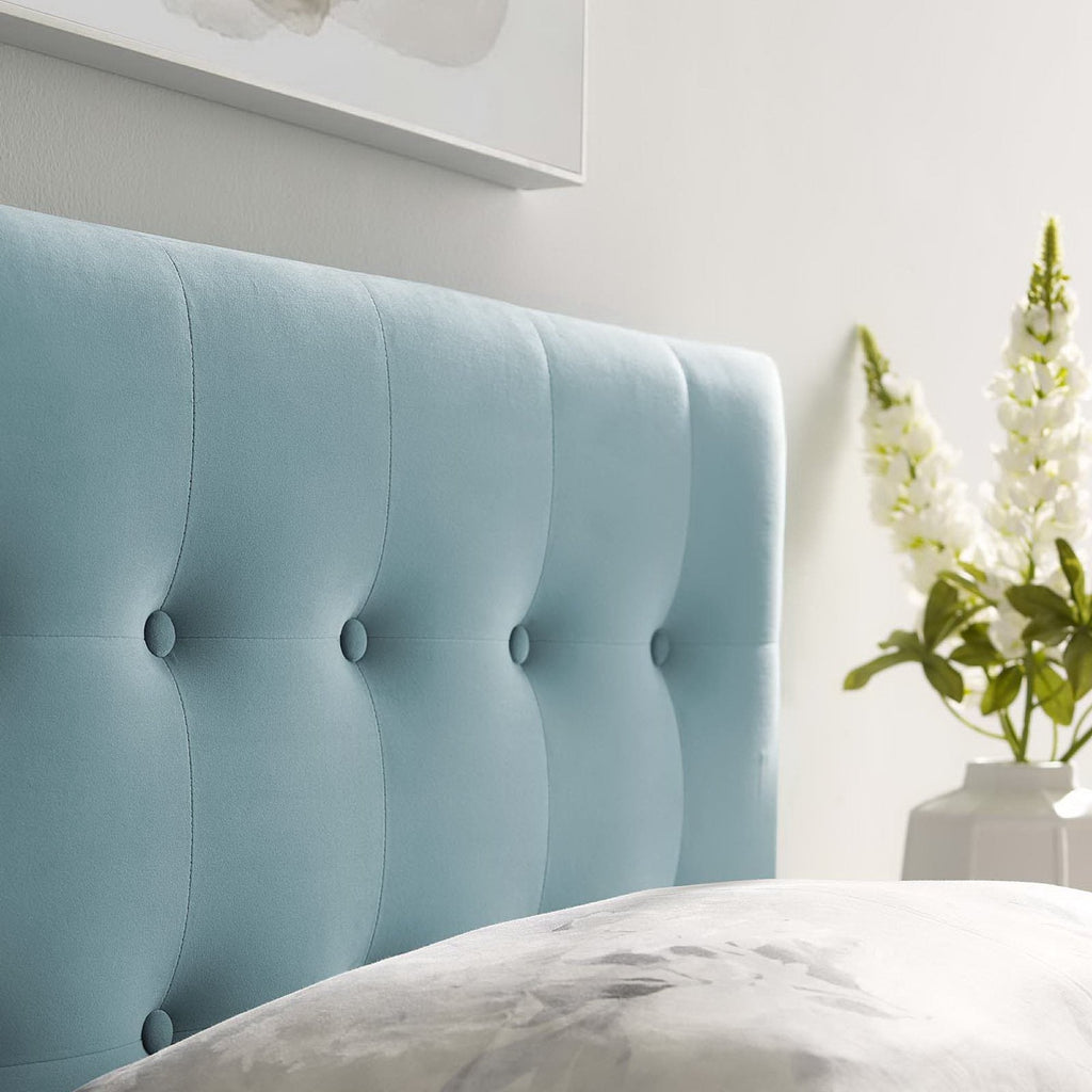 Emily Biscuit Tufted Performance Velvet Twin Headboard