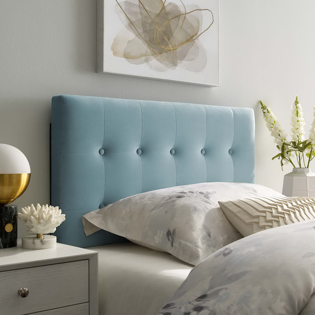 Emily Biscuit Tufted Performance Velvet Twin Headboard