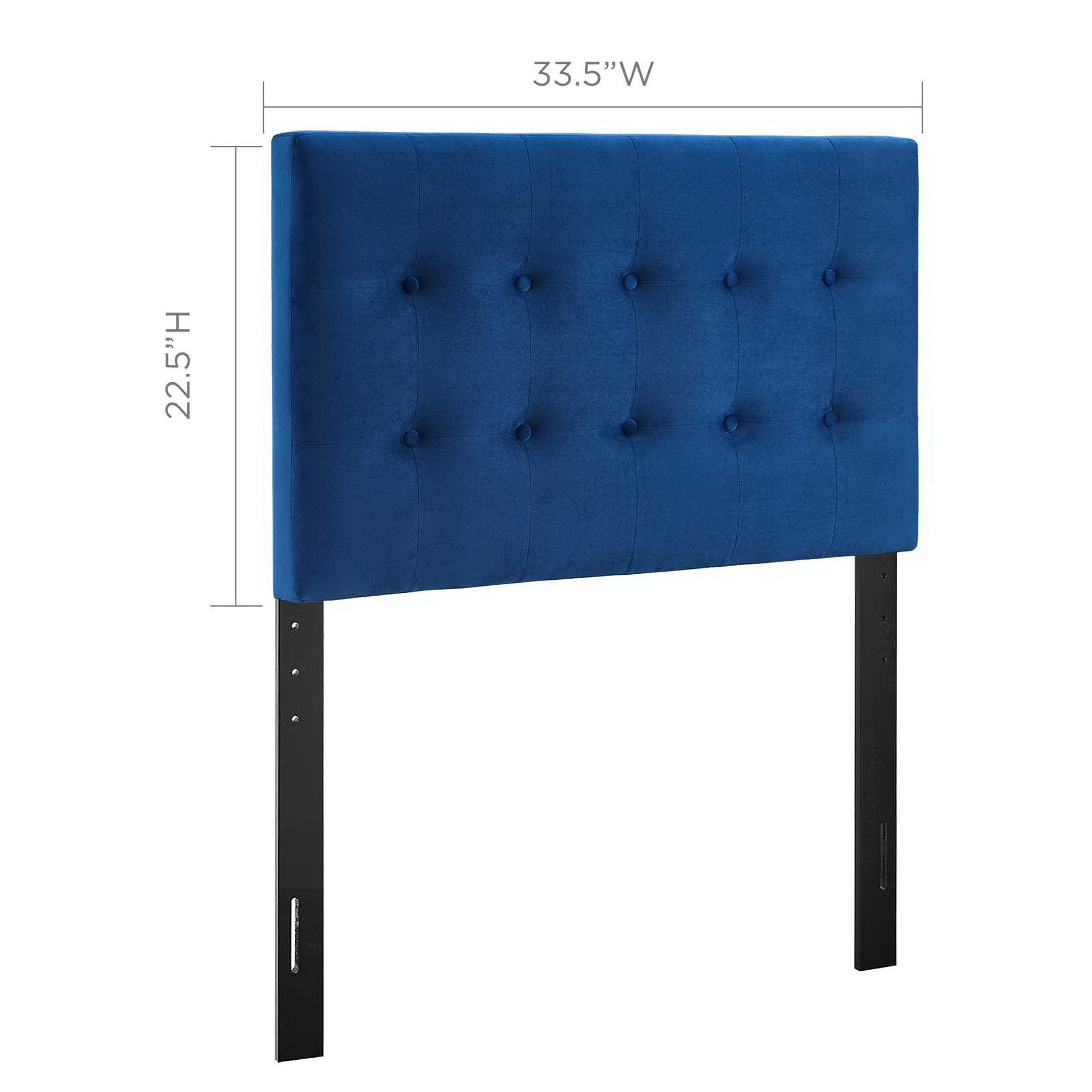 Emily Biscuit Tufted Performance Velvet Twin Headboard