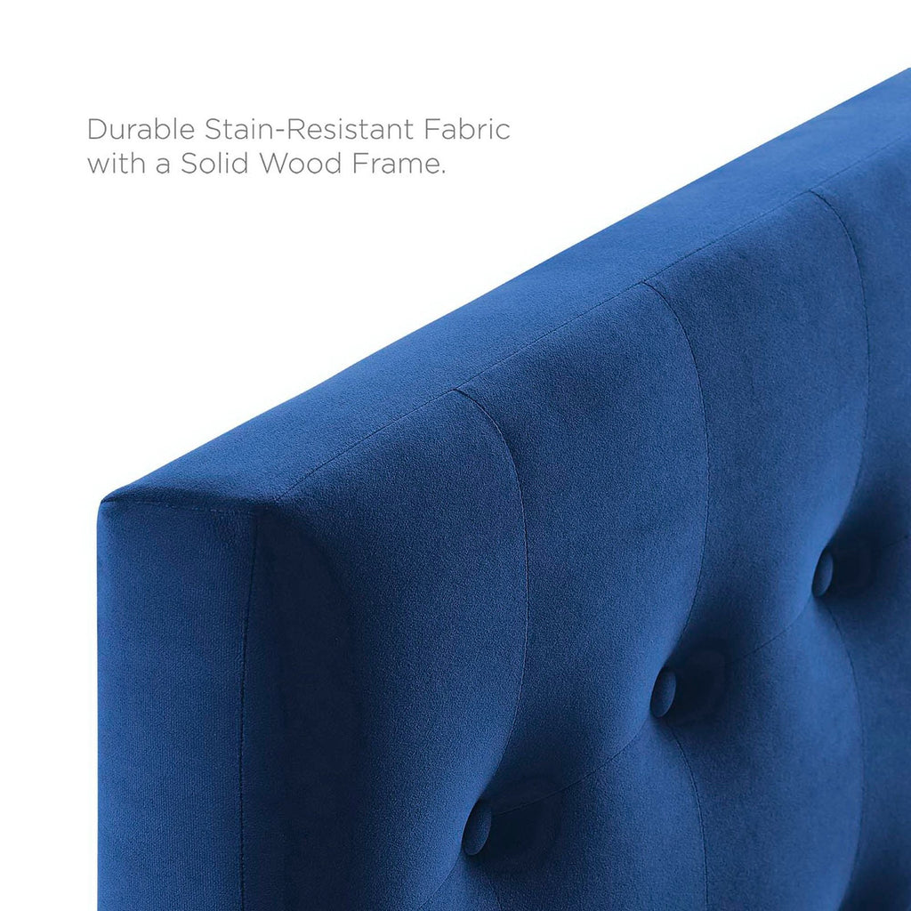 Emily Biscuit Tufted Performance Velvet Twin Headboard