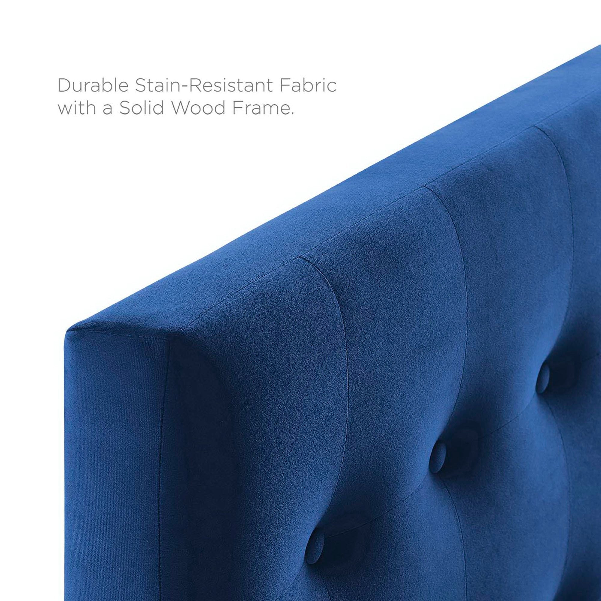 Emily Biscuit Tufted Performance Velvet Twin Headboard