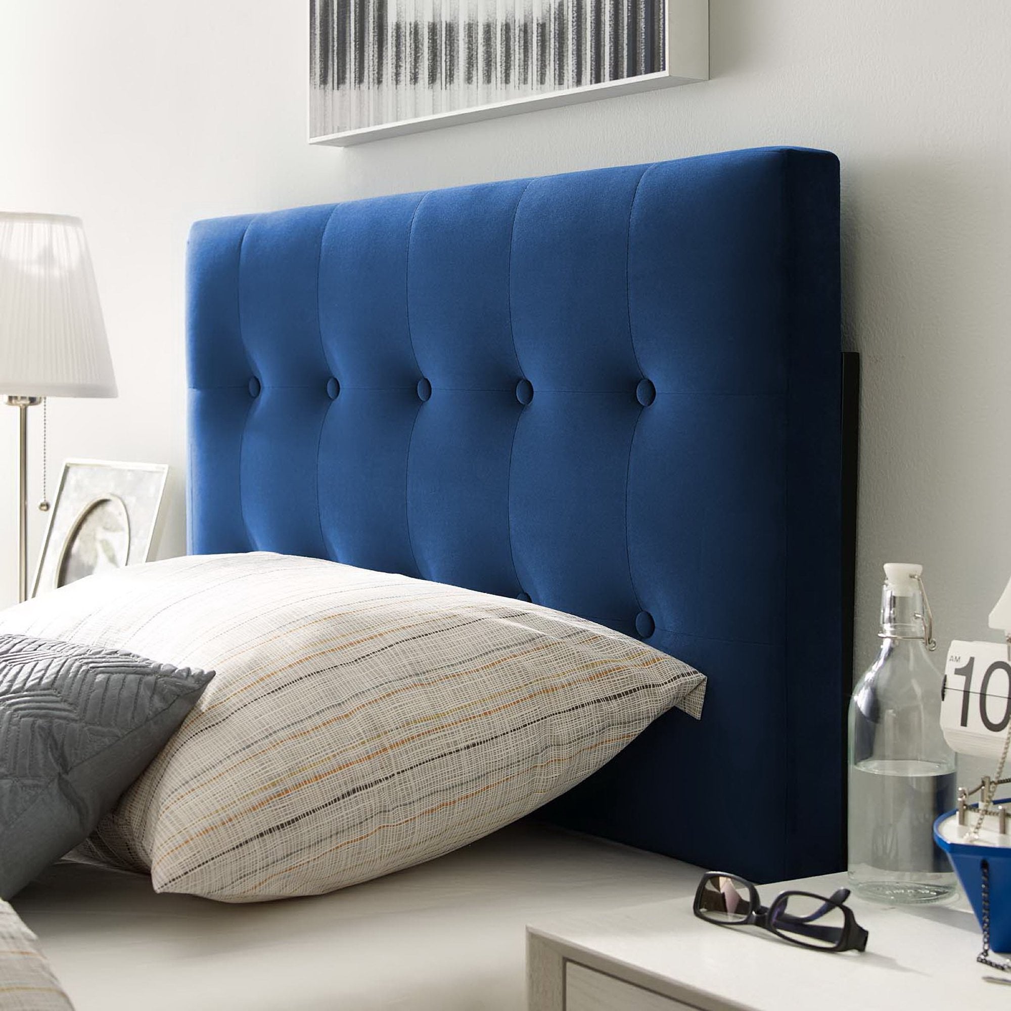 Emily Biscuit Tufted Performance Velvet Twin Headboard
