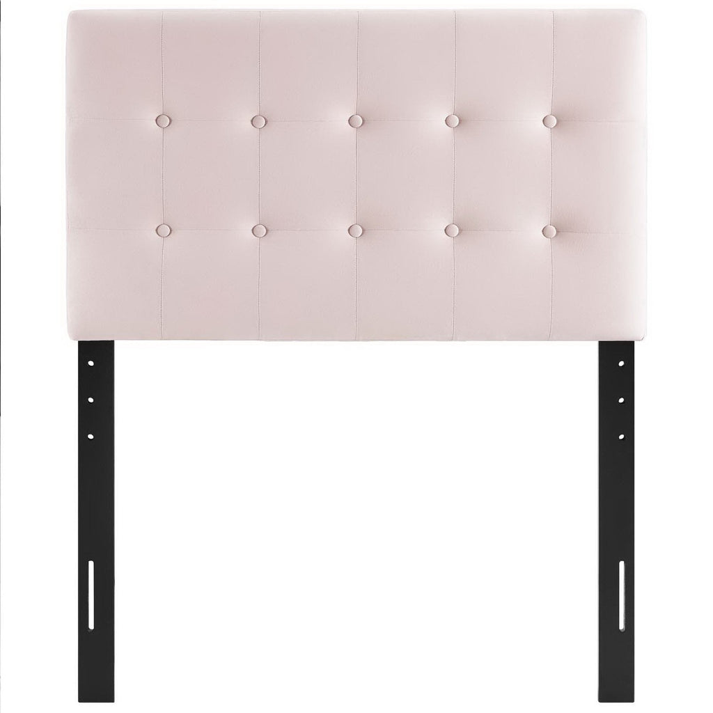 Emily Biscuit Tufted Performance Velvet Twin Headboard