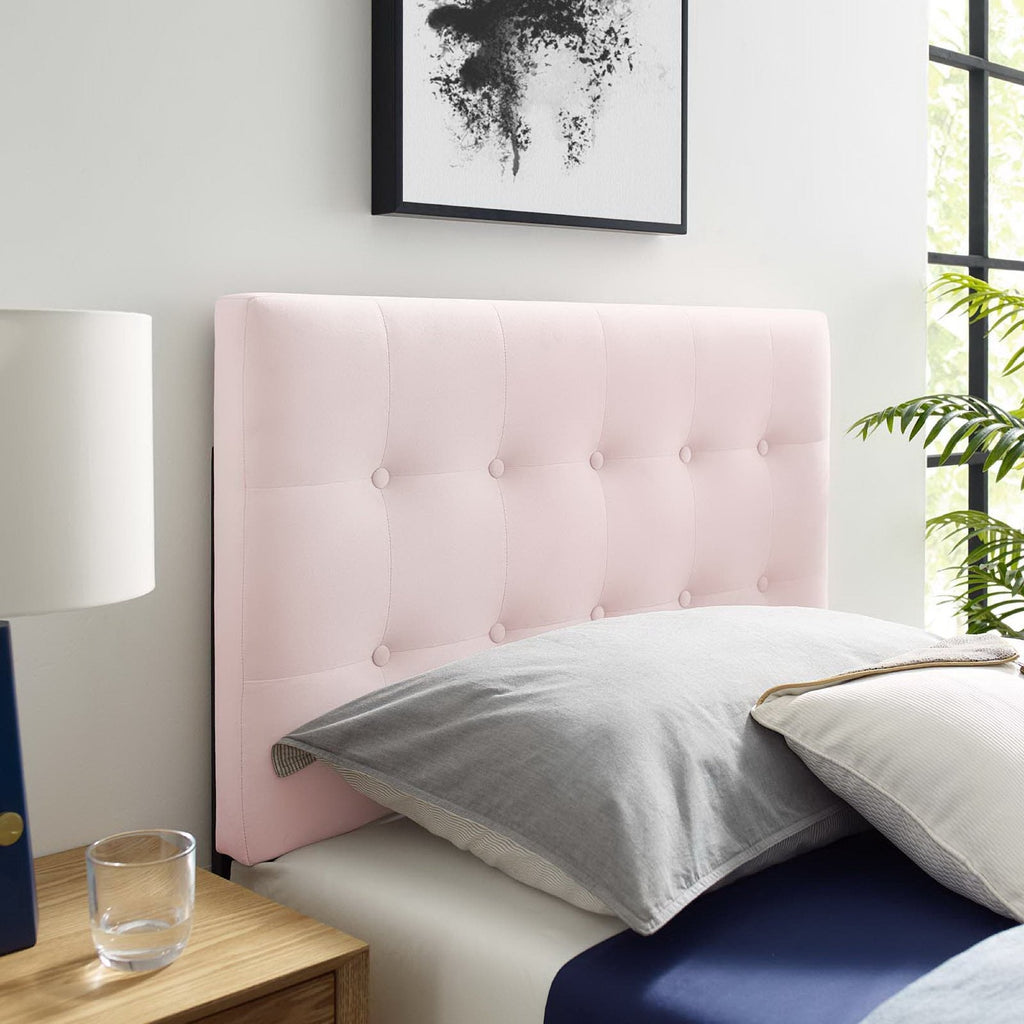 Emily Biscuit Tufted Performance Velvet Twin Headboard