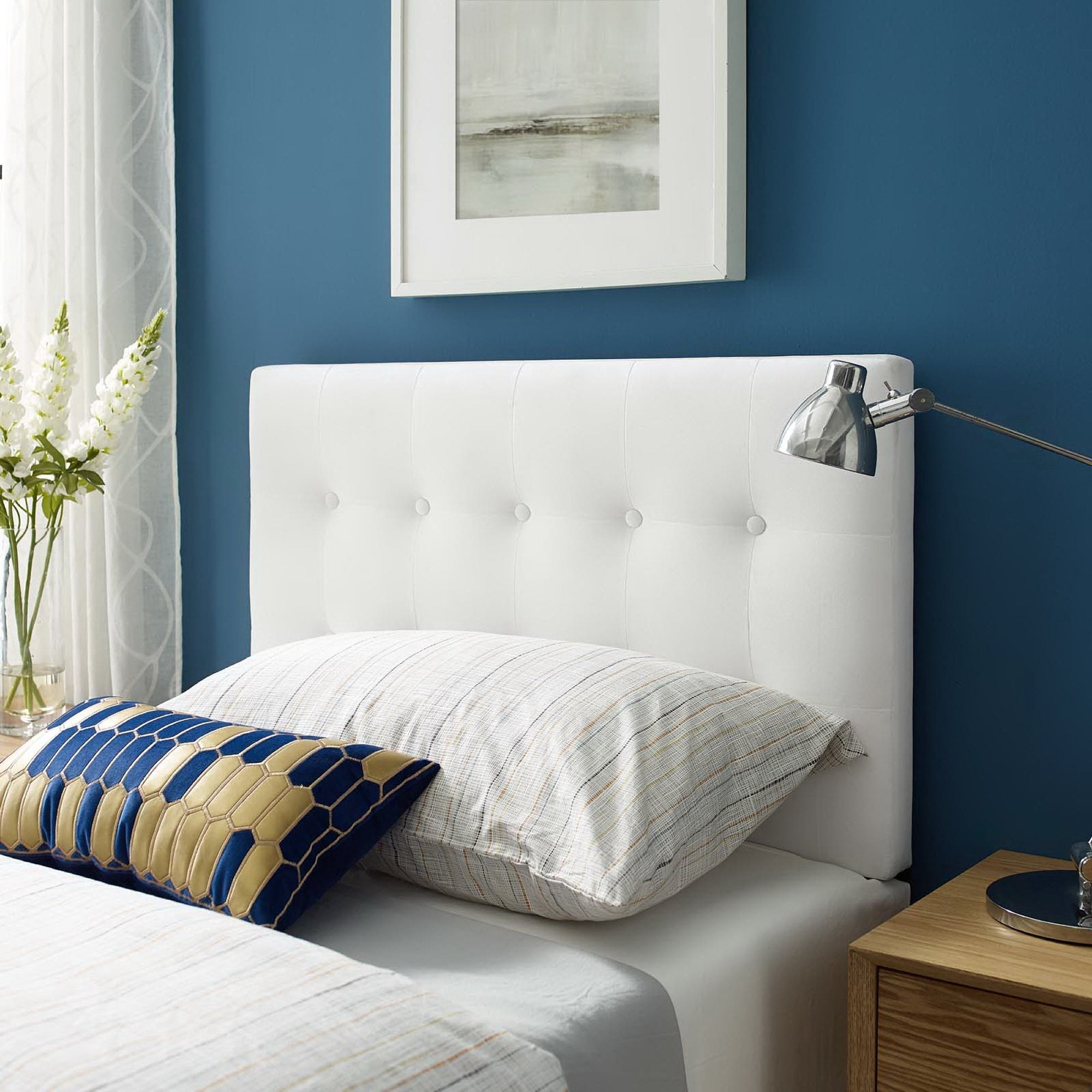 Emily Biscuit Tufted Performance Velvet Twin Headboard