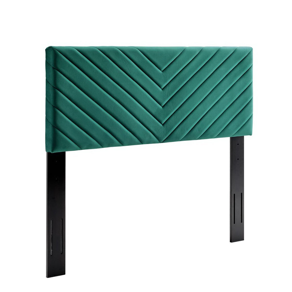 Alyson Angular Channel Tufted Performance Velvet Twin Headboard by Modway