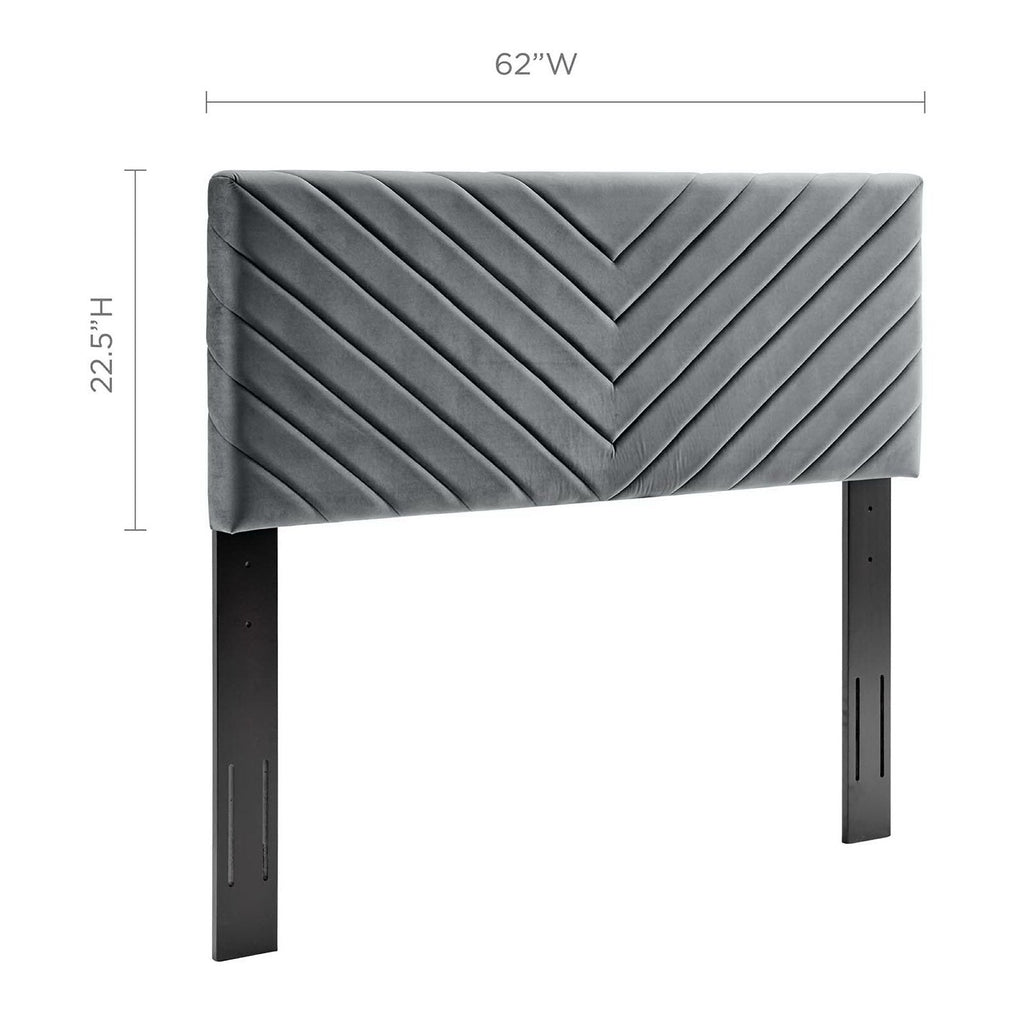 Alyson Angular Channel Tufted Performance Velvet Full/Queen Headboard by Modway
