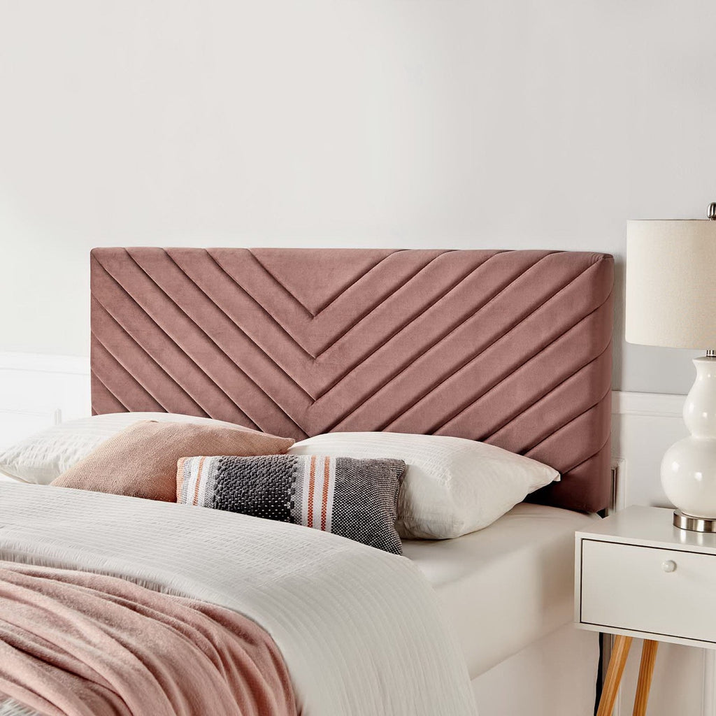 Alyson Angular Channel Tufted Performance Velvet Full/Queen Headboard by Modway