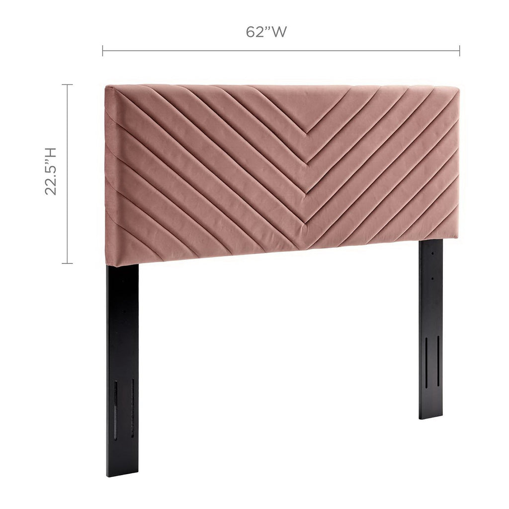 Alyson Angular Channel Tufted Performance Velvet Full/Queen Headboard by Modway