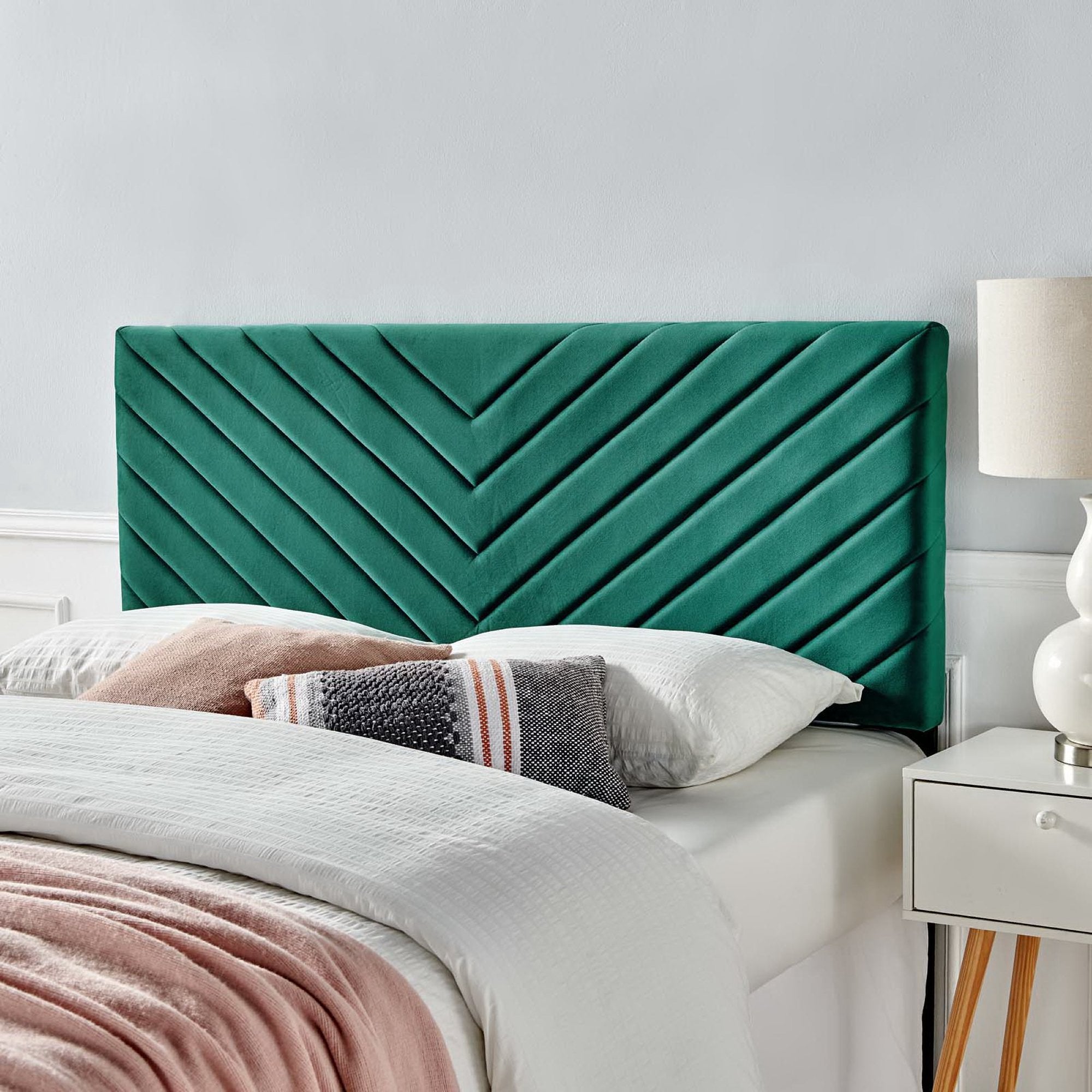 Alyson Angular Channel Tufted Performance Velvet Full/Queen Headboard by Modway