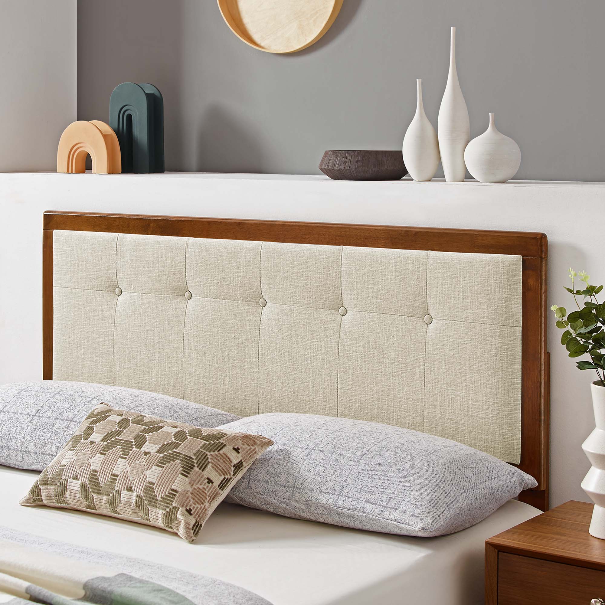 Draper Tufted Fabric and Wood Queen Headboard by Modway