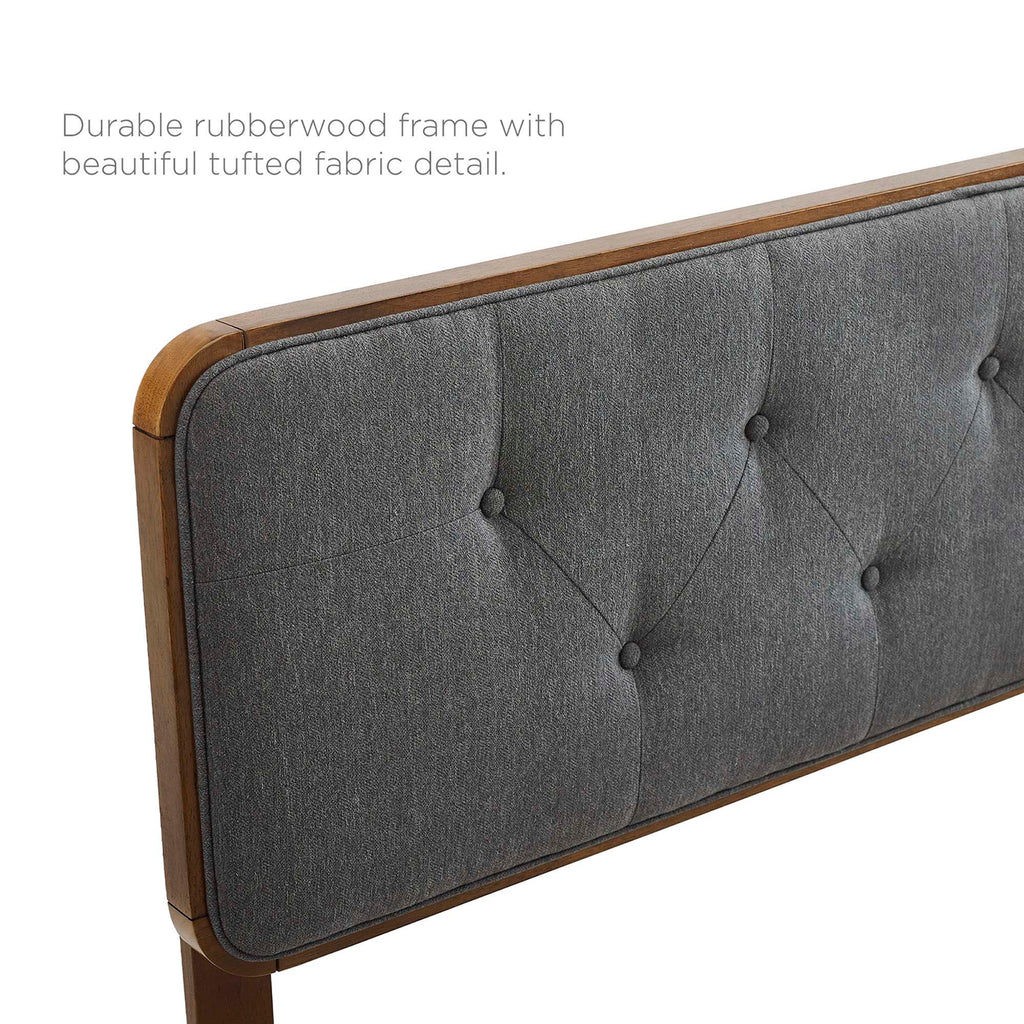 Collins Tufted Fabric and Wood Full Headboard by Modway