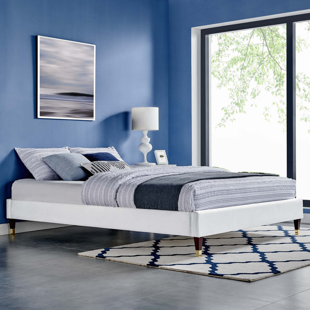 Harlow Performance Velvet Queen Platform Bed Frame by Modway