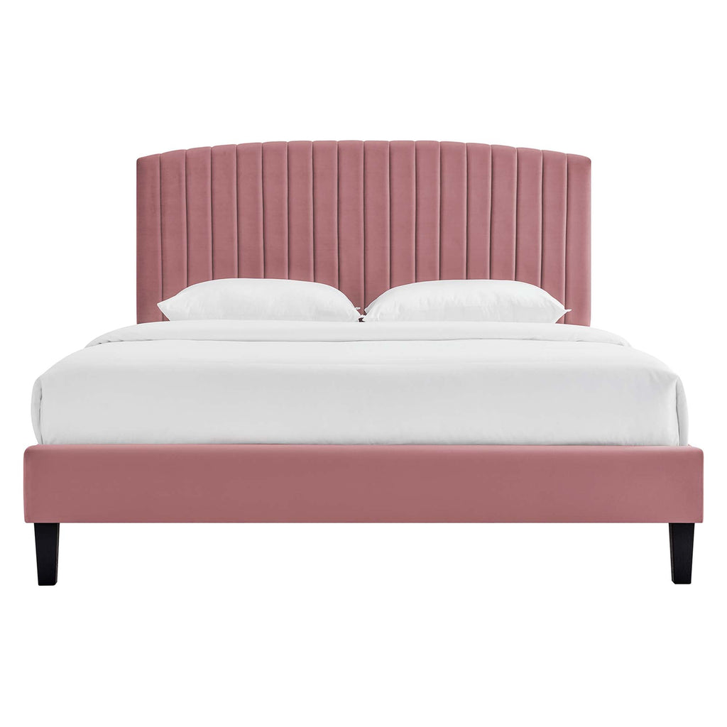 Alessi Performance Velvet Queen Platform Bed by Modway