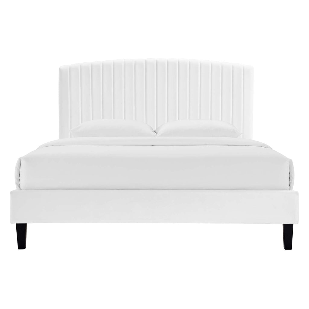 Alessi Performance Velvet Queen Platform Bed by Modway