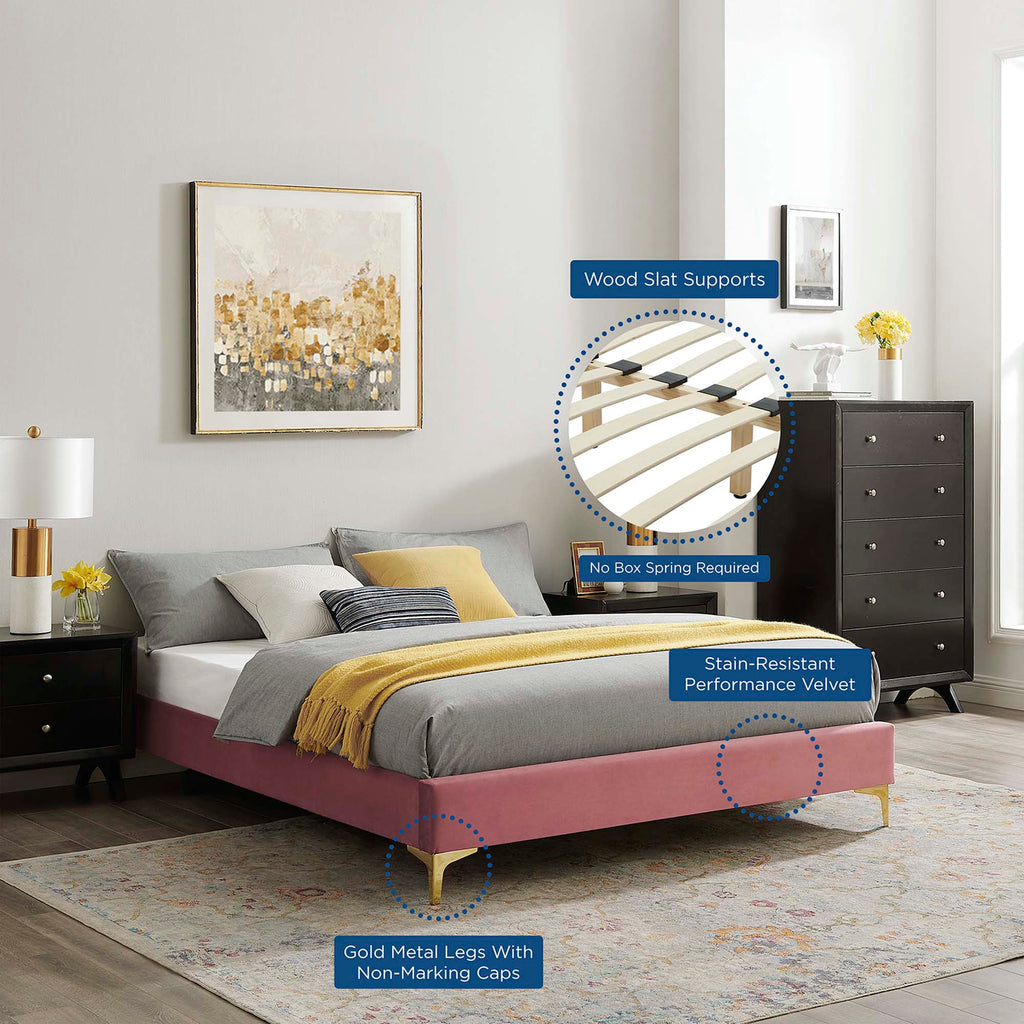 Sutton Performance Velvet Full Bed Frame by Modway