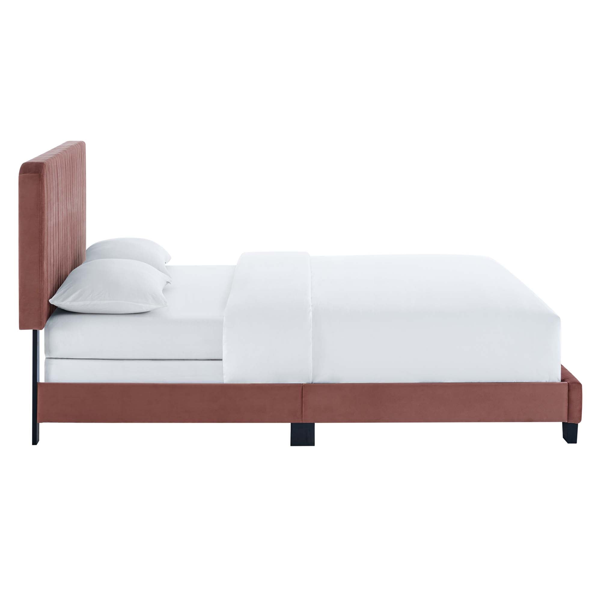 Celine Channel Tufted Performance Velvet Queen Bed by Modway