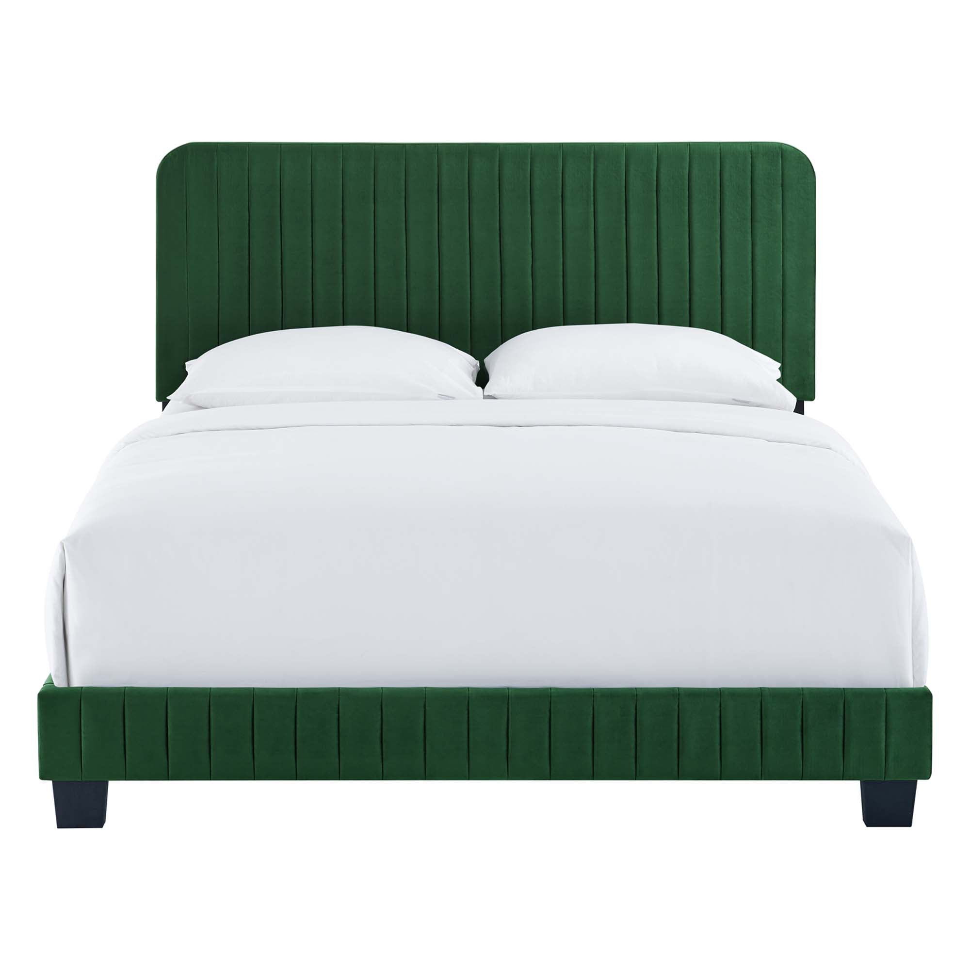 Celine Channel Tufted Performance Velvet Queen Bed by Modway