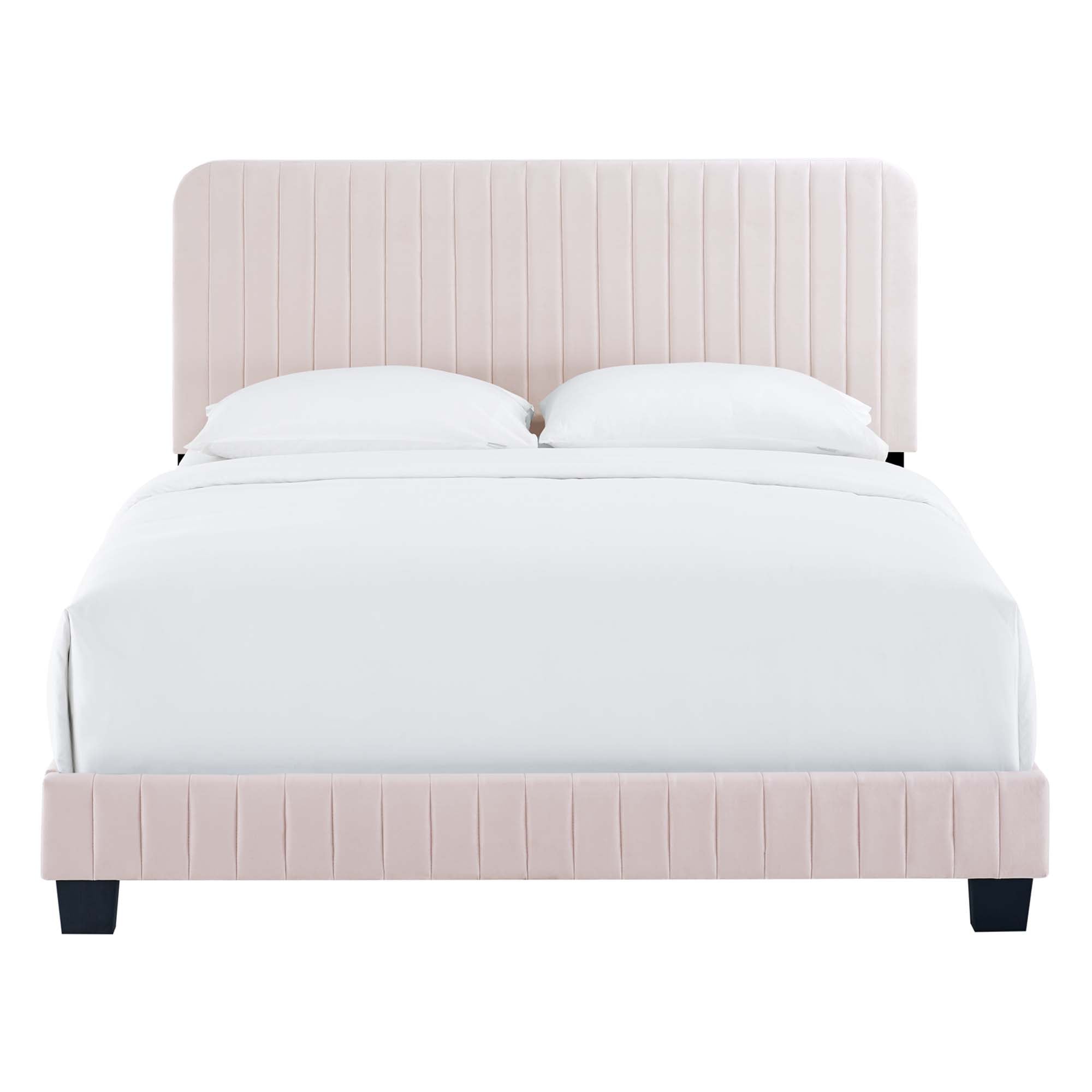 Celine Channel Tufted Performance Velvet Queen Bed by Modway