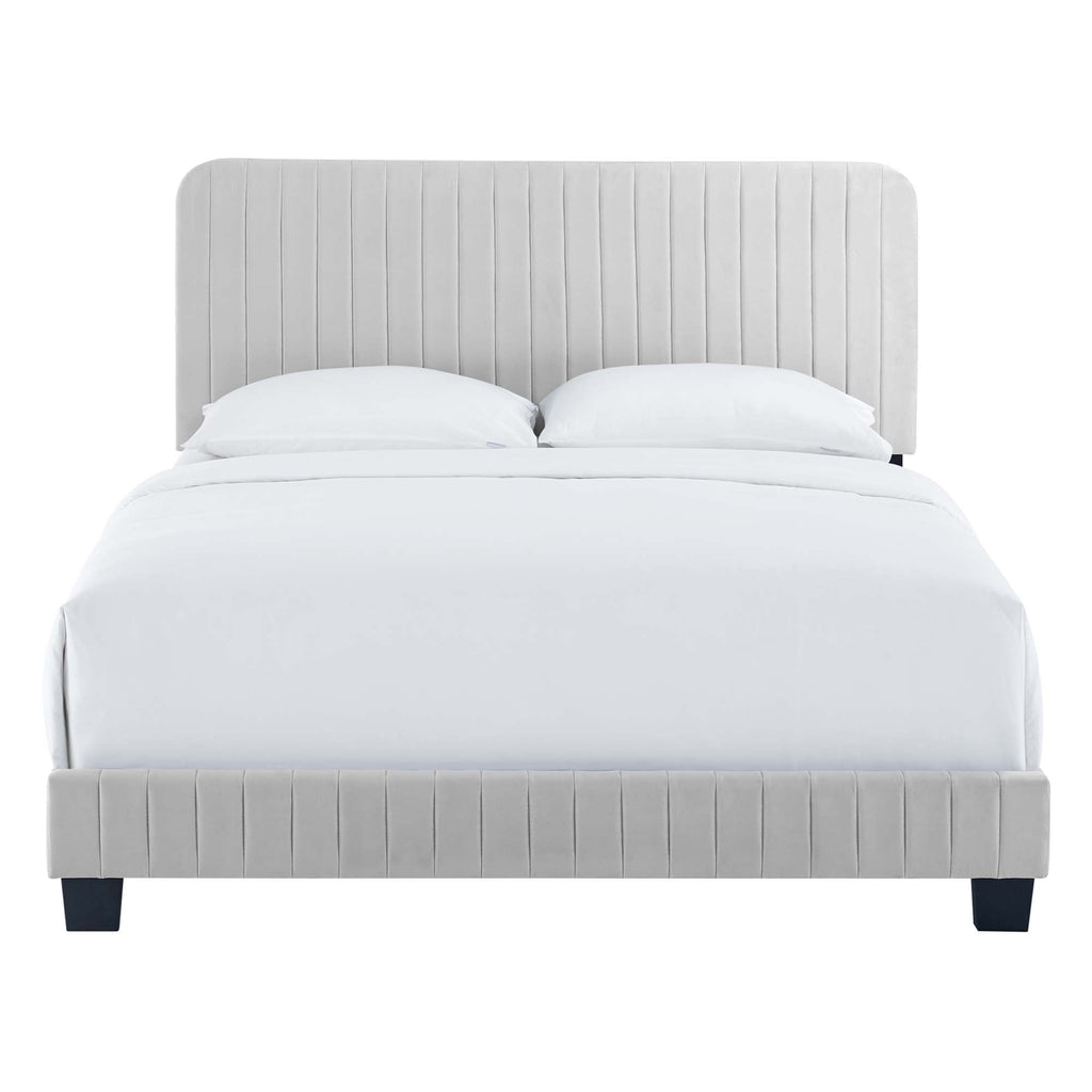 Celine Channel Tufted Performance Velvet Twin Platform Bed by Modway